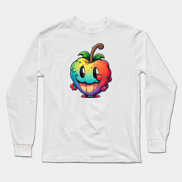 Colourful cartoon apple Long Sleeve T-Shirt by stkUA